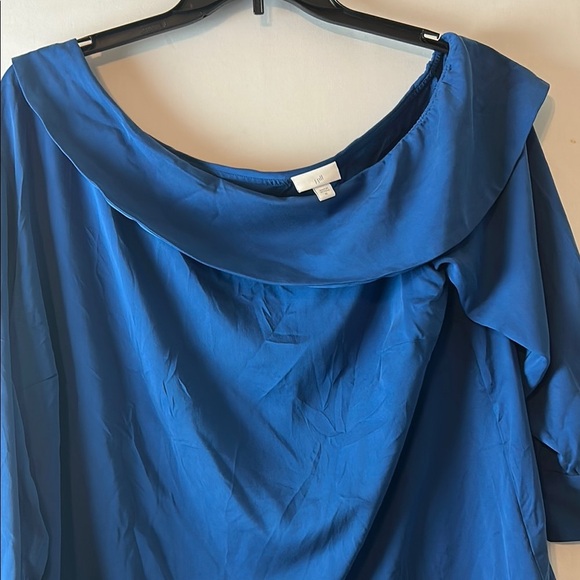 J. Jill Women’s Soft Luxe One-Shoulder Blouse Top Royal Blue Size XL NWT - Picture 6 of 11
